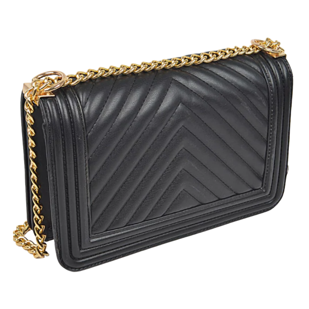 Quilted Shoulder Bag - WHITE